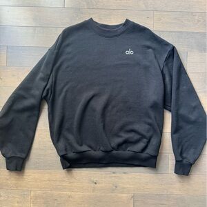 ALO Yoga Black Accolade Crewneck Sweatshirt Size Small
